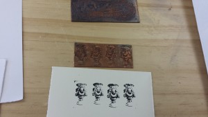 Etching design and print