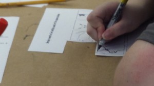 Students draw their own designs