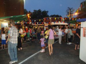 St. Raphael's bazaar, shown here, is packed with people ready to have fun.